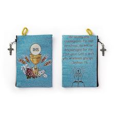 FIRST COMMUNION - JOSHUA 1:9 - TAPESTRY ROSARY POUCH
